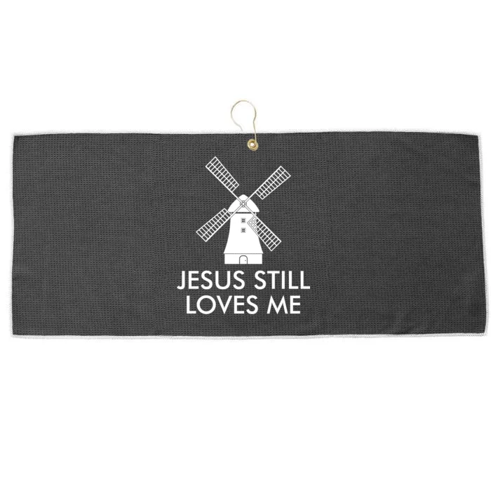 Jesus Still Loves Me Windmill Christian Large Microfiber Waffle Golf Towel