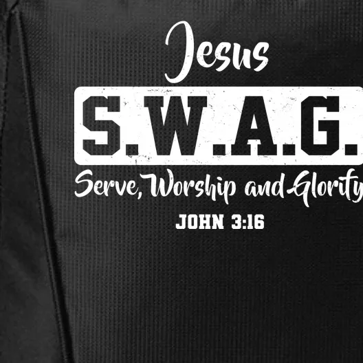 Jesus SWAG Serve Worship And Glorify John 3:16 City Backpack