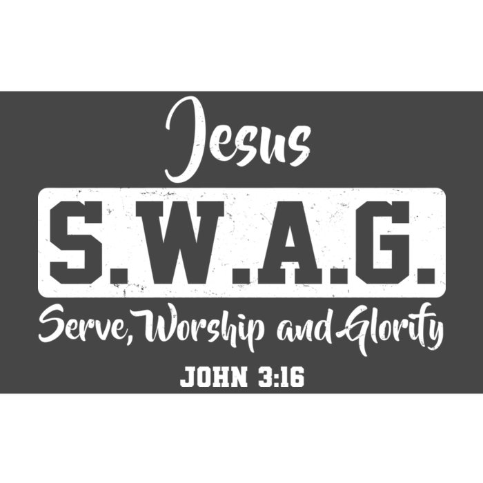 Jesus SWAG Serve Worship And Glorify John 3:16 Bumper Sticker