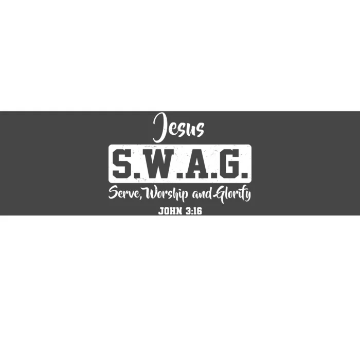 Jesus SWAG Serve Worship And Glorify John 3:16 Bumper Sticker