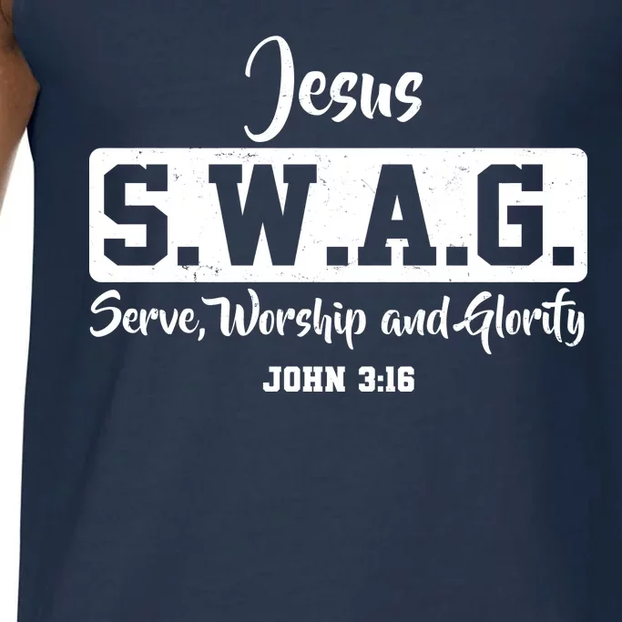 Jesus SWAG Serve Worship And Glorify John 3:16 Comfort Colors® Tank Top