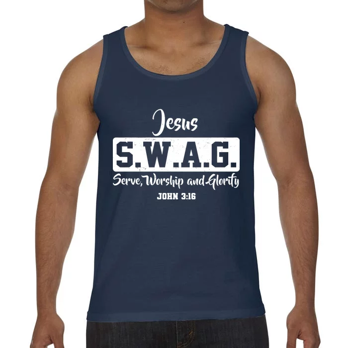 Jesus SWAG Serve Worship And Glorify John 3:16 Comfort Colors® Tank Top