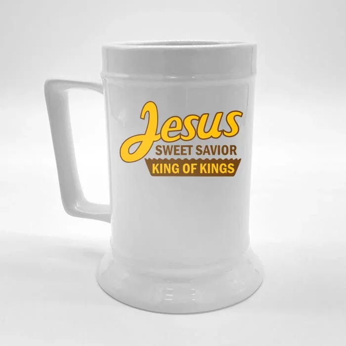 Jesus Sweet Savior King of Kings Front & Back Beer Stein