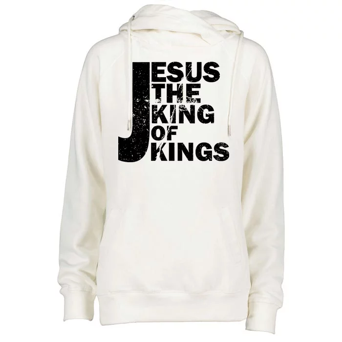 Jesus The Kings of Kings Womens Funnel Neck Pullover Hood