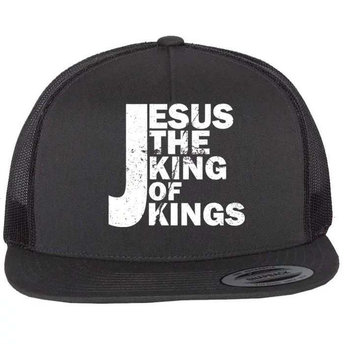 Jesus The Kings of Kings Flat Bill Trucker Hat