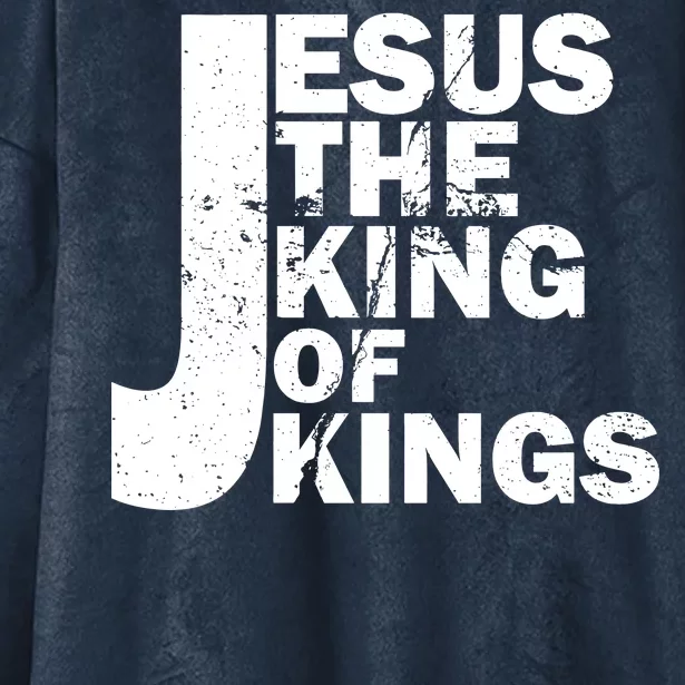 Jesus The Kings of Kings Hooded Wearable Blanket