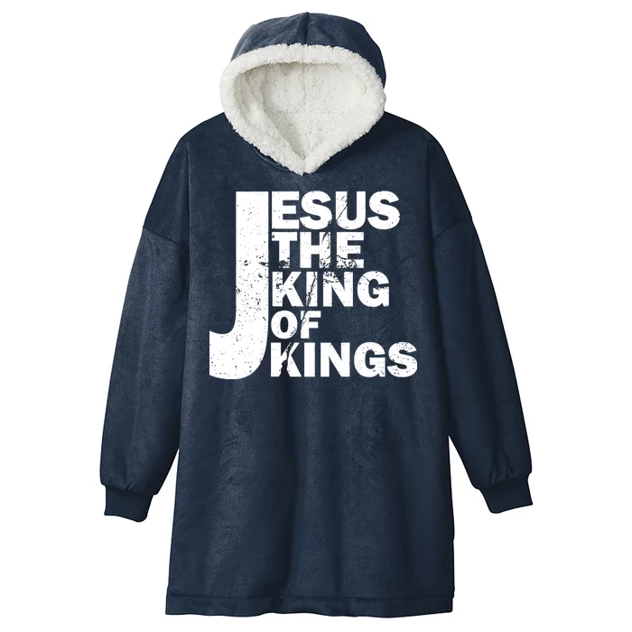 Jesus The Kings of Kings Hooded Wearable Blanket