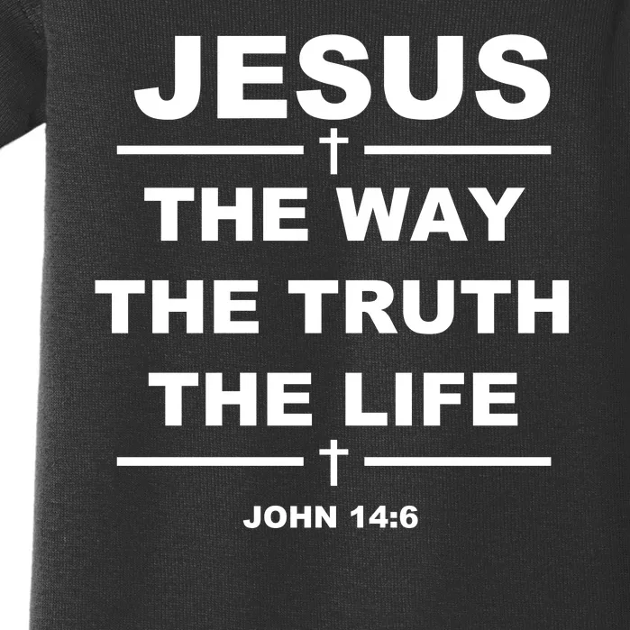 Jesus the way the truth the life Baby Bodysuit