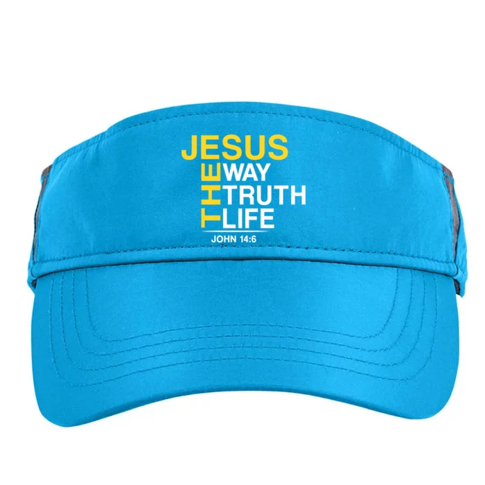 Jesus The Way Truth Life John 14:6 Adult Drive Performance Visor