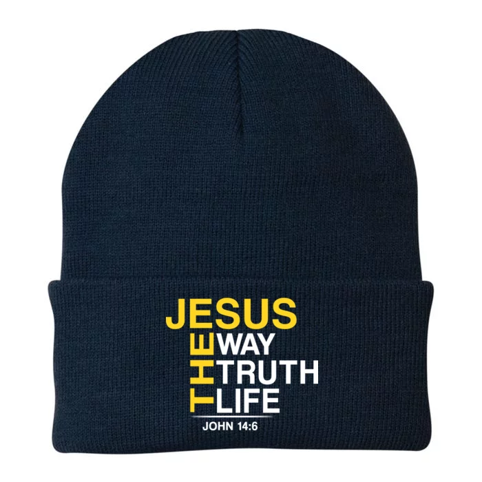 Jesus The Way Truth Life John 14:6 Knit Cap Winter Beanie