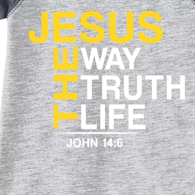 Jesus The Way Truth Life John 14:6 Infant Baby Jersey Bodysuit