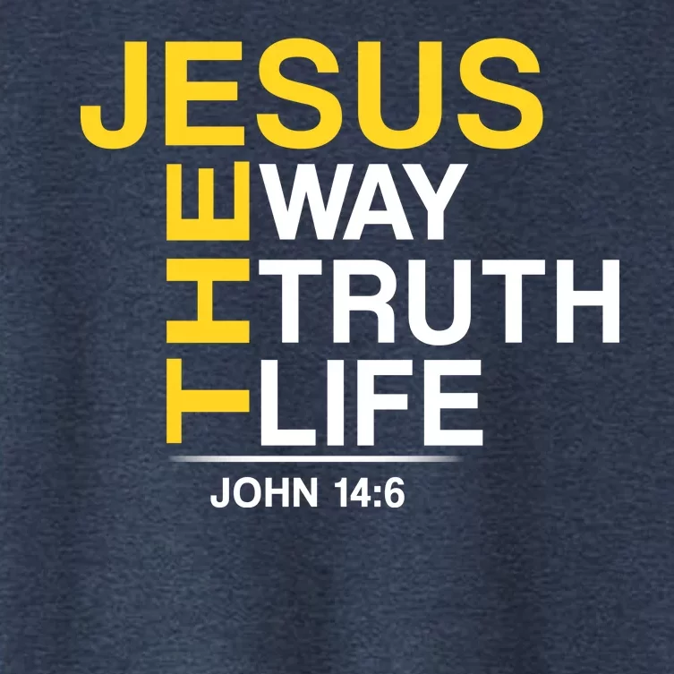 Jesus The Way Truth Life John 14:6 Women's Crop Top Tee