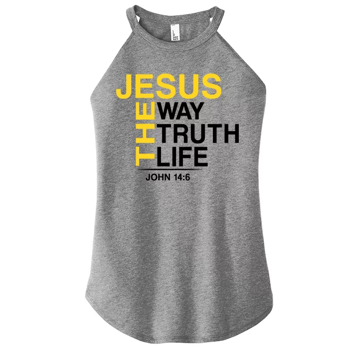 Jesus The Way Truth Life John 14:6 Women’s Perfect Tri Rocker Tank