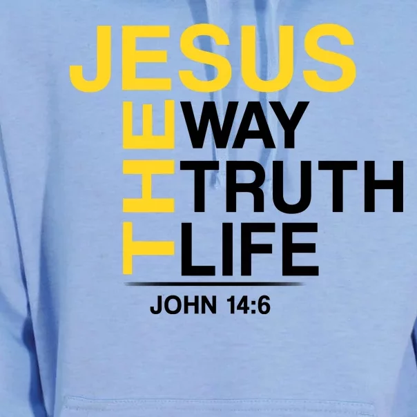 Jesus The Way Truth Life John 14:6 Unisex Surf Hoodie