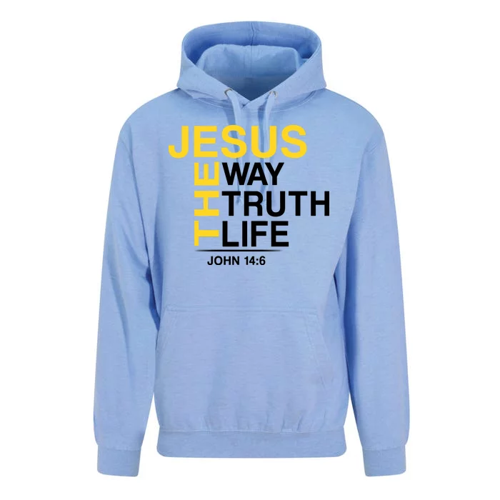 Jesus The Way Truth Life John 14:6 Unisex Surf Hoodie