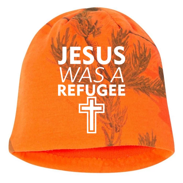 Jesus Was A Refugee Anti Travel Ban Welcome Refugees Kati - Camo Knit Beanie