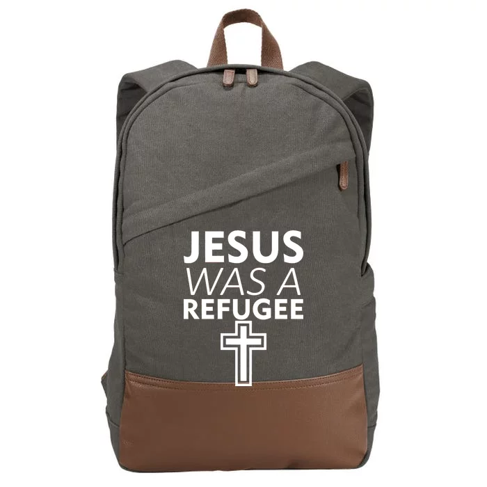 Jesus Was A Refugee Anti Travel Ban Welcome Refugees Cotton Canvas Backpack