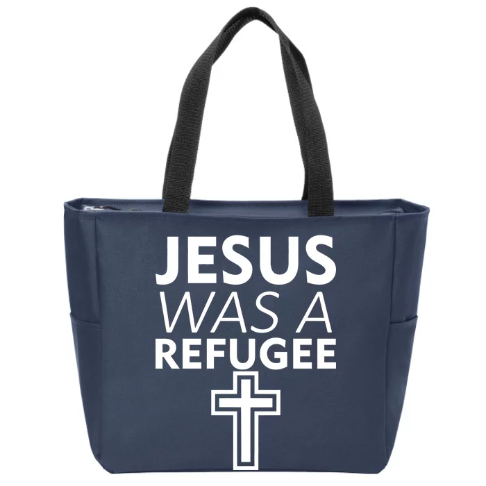 Jesus Was A Refugee Anti Travel Ban Welcome Refugees Zip Tote Bag