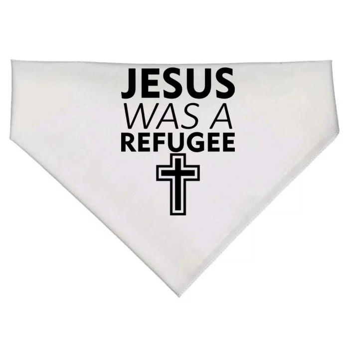 Jesus Was A Refugee Anti Travel Ban Welcome Refugees USA-Made Doggie Bandana