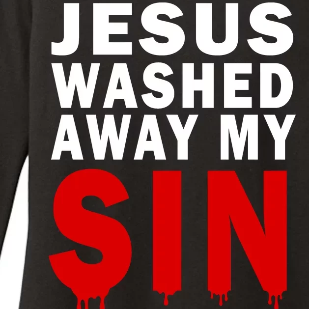 Jesus Washed Away My Sin Womens CVC Long Sleeve Shirt