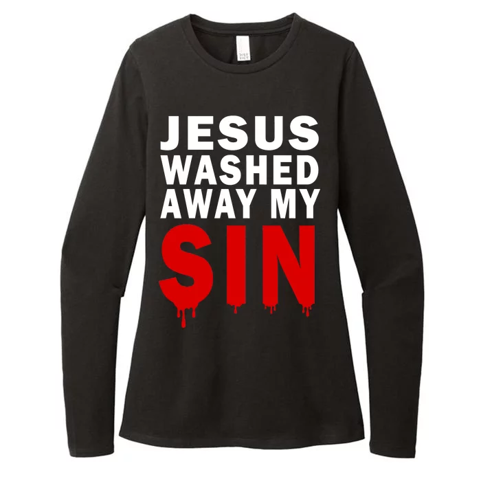 Jesus Washed Away My Sin Womens CVC Long Sleeve Shirt