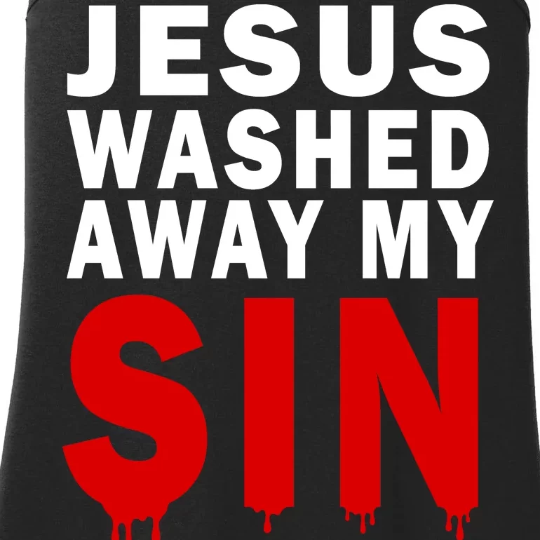 Jesus Washed Away My Sin Ladies Essential Tank