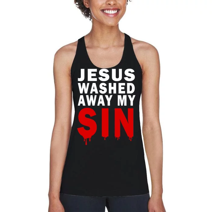 Jesus Washed Away My Sin Women's Racerback Tank