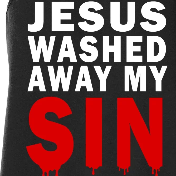 Jesus Washed Away My Sin Women's Racerback Tank