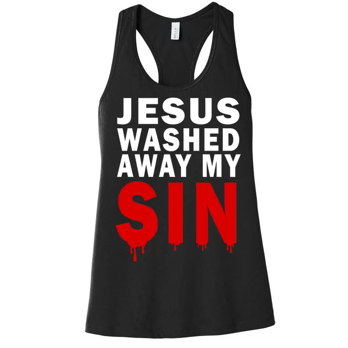 Jesus Washed Away My Sin Women's Racerback Tank