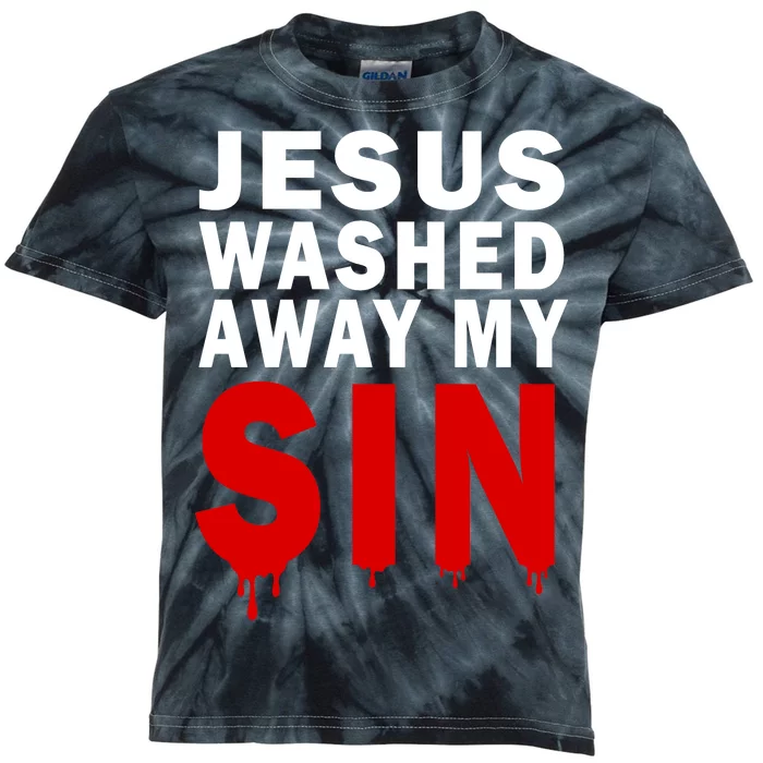 Jesus Washed Away My Sin Kids Tie-Dye T-Shirt