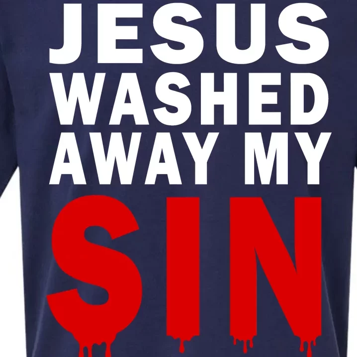 Jesus Washed Away My Sin Sueded Cloud Jersey T-Shirt