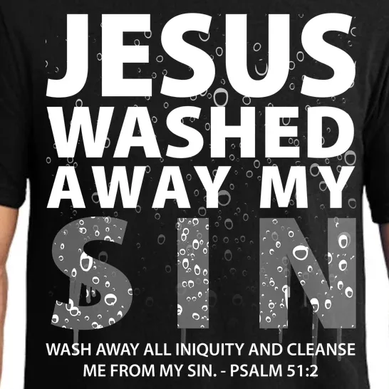 Jesus Washed Away My Sin Catholic Pajama Set