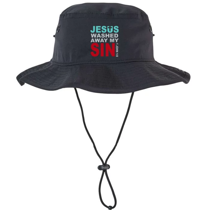 Jesus Washed Away My Sin John 1:9 Legacy Cool Fit Booney Bucket Hat