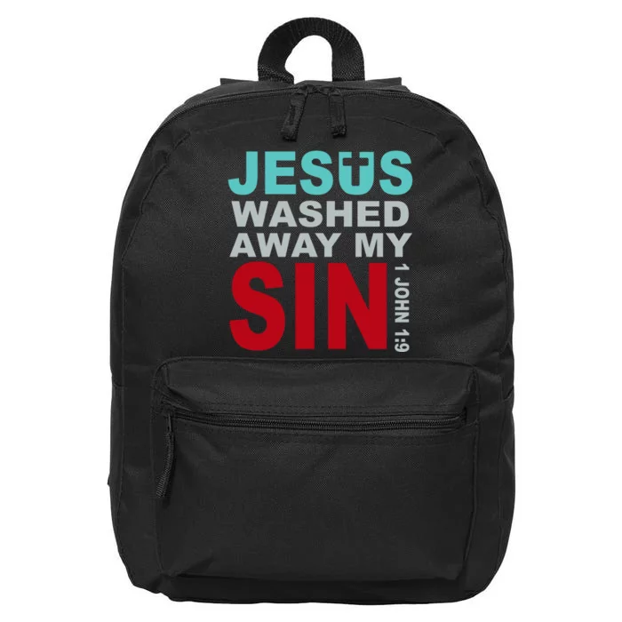 Jesus Washed Away My Sin John 1:9 16 in Basic Backpack