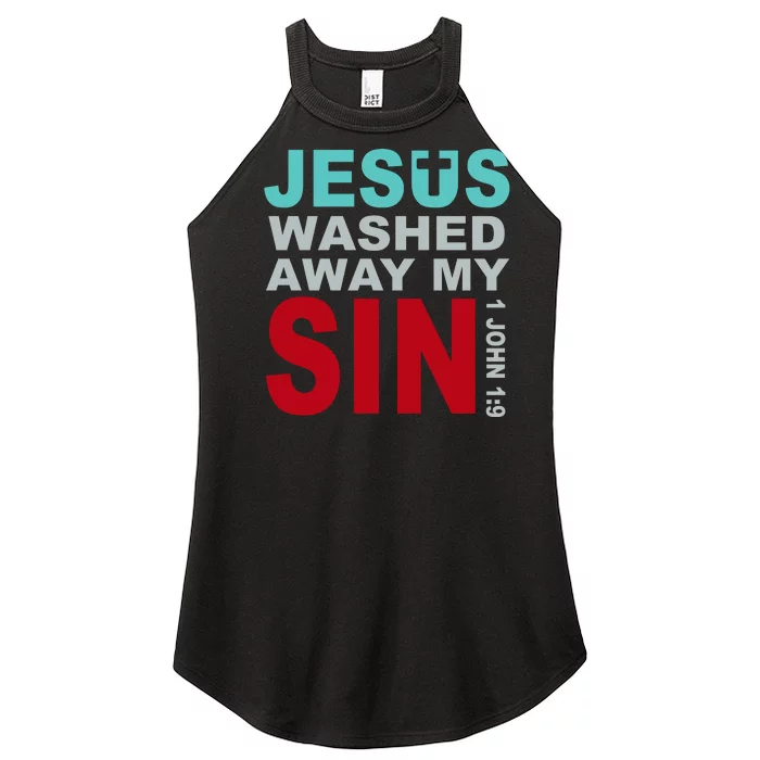 Jesus Washed Away My Sin John 1:9 Women’s Perfect Tri Rocker Tank