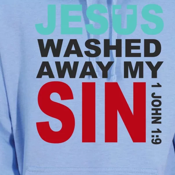 Jesus Washed Away My Sin John 1:9 Unisex Surf Hoodie