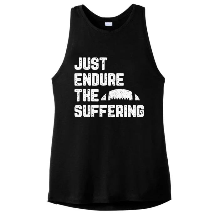 Just Endure The Suffering Football Vintage Ladies Tri-Blend Wicking Tank