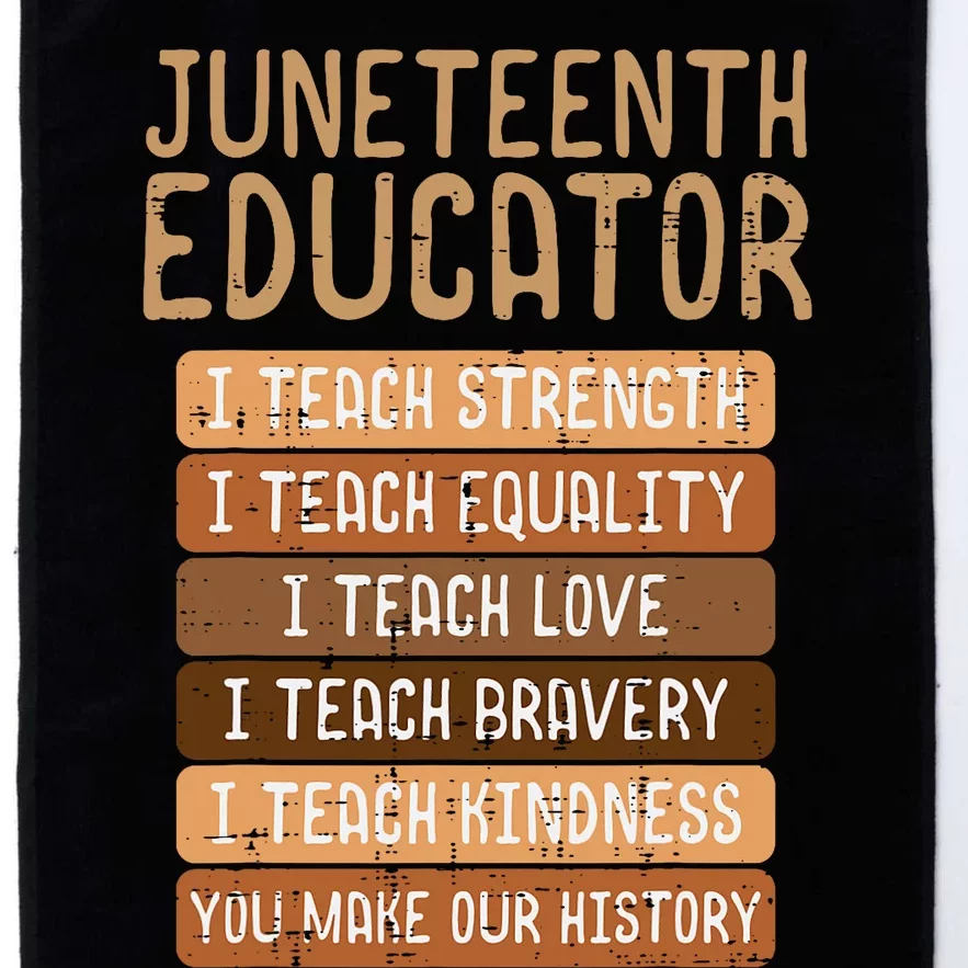 Juneteenth Educator Teach Strength Melanin Teacher Platinum Collection Golf Towel