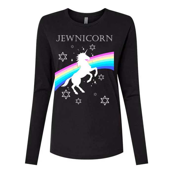 Jewnicorn Funny Hanukkah Unicorn Womens Cotton Relaxed Long Sleeve T-Shirt