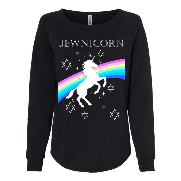 Jewnicorn Funny Hanukkah Unicorn Womens California Wash Sweatshirt