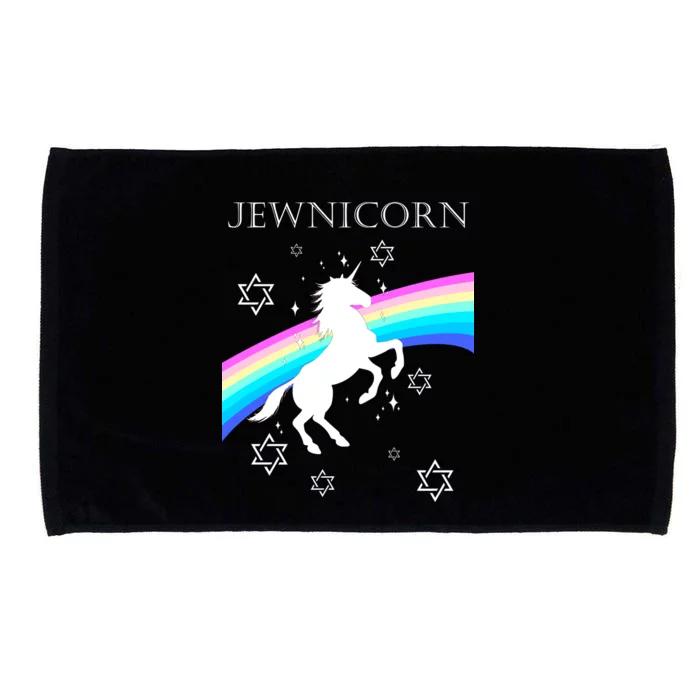 Jewnicorn Funny Hanukkah Unicorn Microfiber Hand Towel