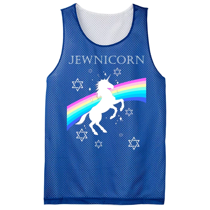 Jewnicorn Funny Hanukkah Unicorn Mesh Reversible Basketball Jersey Tank