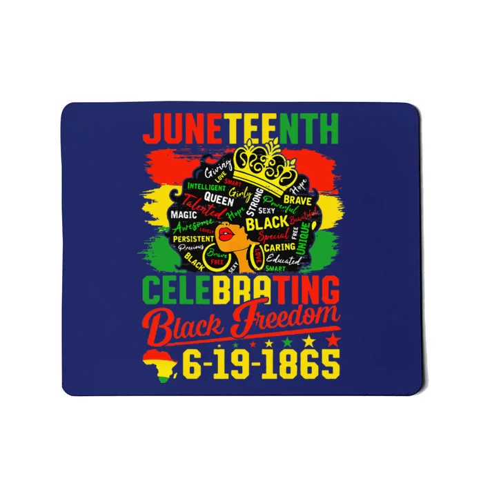 Juneteenth Freedom 1865 Celebrating Emancipation Black Women Mousepad