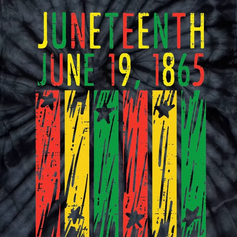 Juneteenth Flag 1865 June 19th Black African Pride Tie-Dye T-Shirt