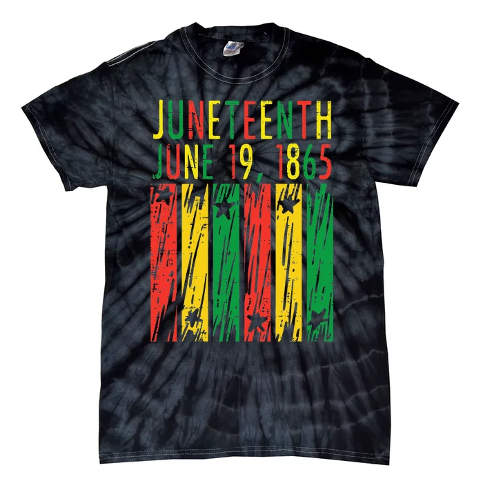 Juneteenth Flag 1865 June 19th Black African Pride Tie-Dye T-Shirt