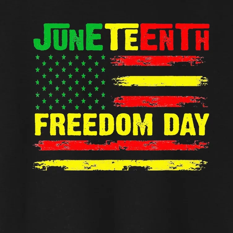 Juneteenth Flag 1865 Black Pride African American History Women's Crop Top Tee