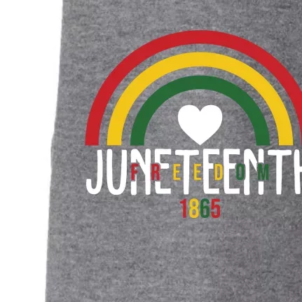 Juneteenth Freedom 1865 Rainbow Doggie 3-End Fleece Hoodie