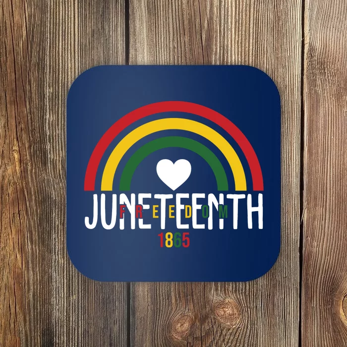 Juneteenth Freedom 1865 Rainbow Coaster