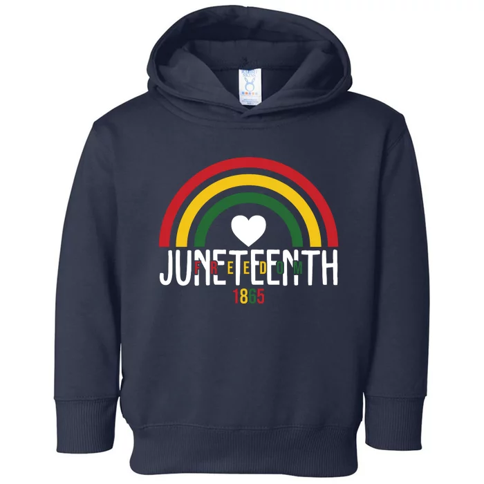 Juneteenth Freedom 1865 Rainbow Toddler Hoodie