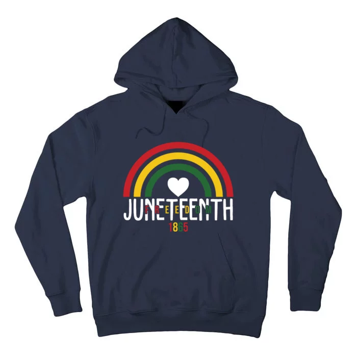 Juneteenth Freedom 1865 Rainbow Tall Hoodie